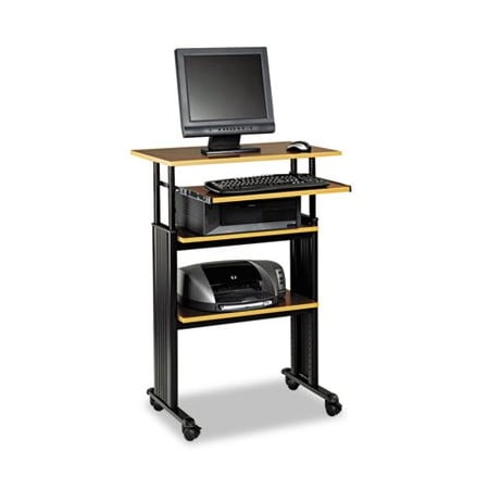 Safco Safco, ADJUSTABLE HEIGHT STAND-UP WORKSTATION, 29.5W X 22D X 49H, CHERRY/BLACK 1929CY